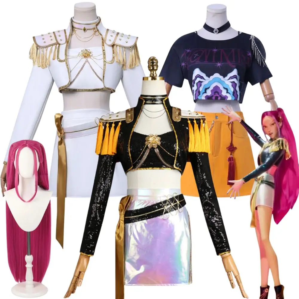 

Kpop Demon Hunters Mira Cosplay Fantasia Costume Wig for Women Clothes Girl Group Idol Roleplay Outfits Halloween Carnival Suit