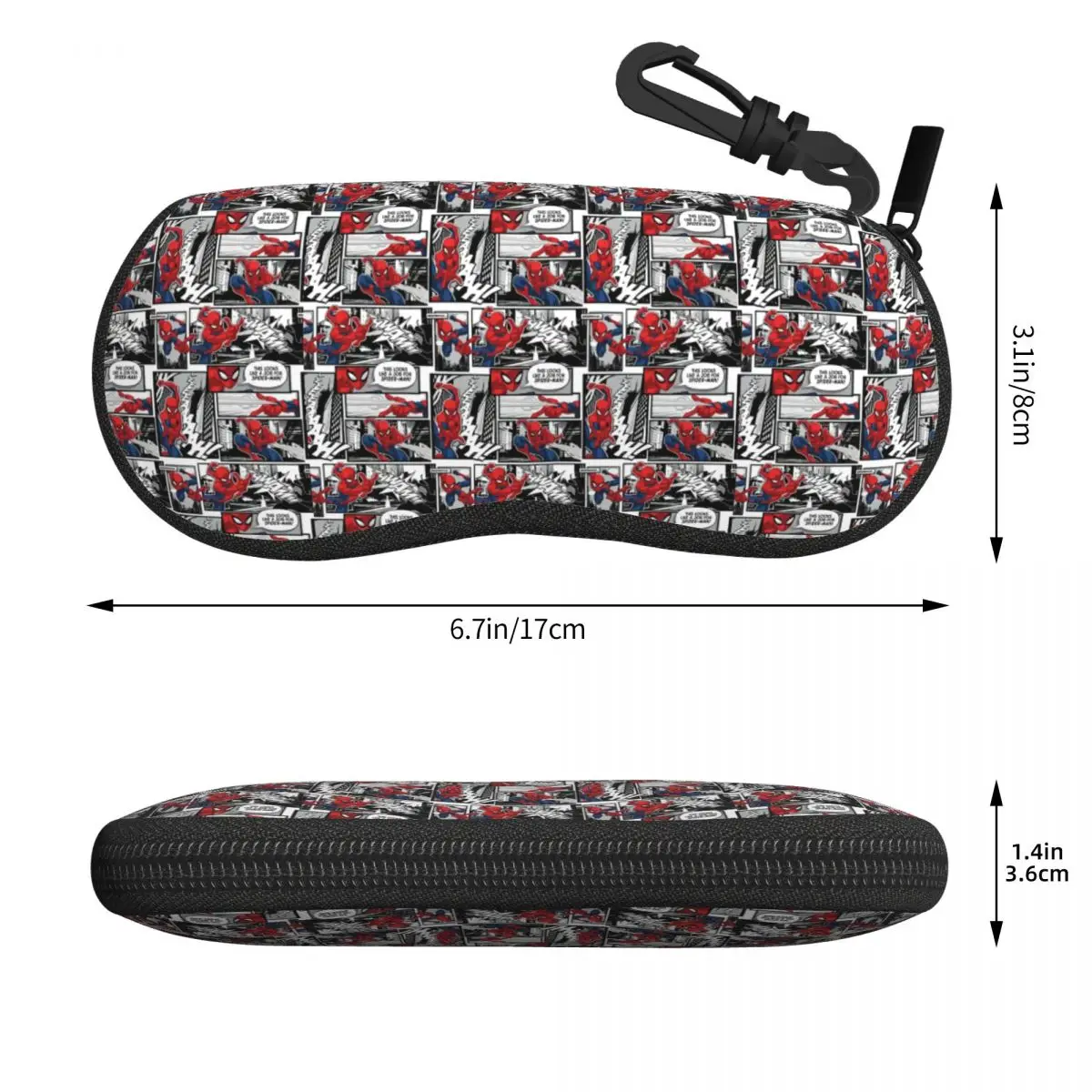 Custom Spider Man Collage Glasses Case Portable Shell Eyeglasses Case Sunglasses Box