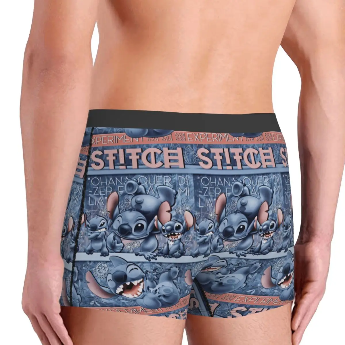 Custom Cute Stitch Rolling ride Men Boxer slip Soft Underwear Cartoon Printing Humor Shorts Boxer slip