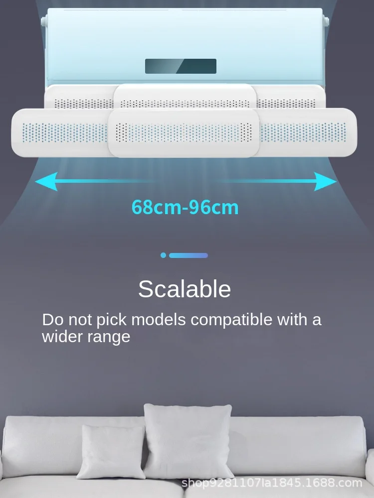 68-96cm chowany klimatyzator deflektor wiatrowy zapobiegający bezpośredniemu nadmuchowi deflektor powietrza na przednią szybę oczyszczanie przegroda