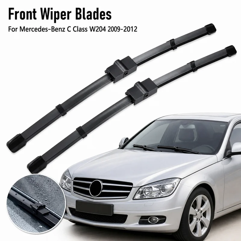 Front Wiper Blades For Mercedes-Benz C Class W204 2009-2012 2pc Windscreen Windshield Window Accessories Replacement Parts