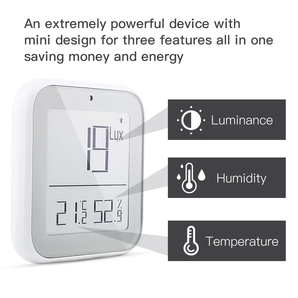 MOES Smart ZigBee/Bluetooth Mesh Temperature Humidity Sensor Light Brightness Sensing Thermometer Tuya Smart  Alexa Control