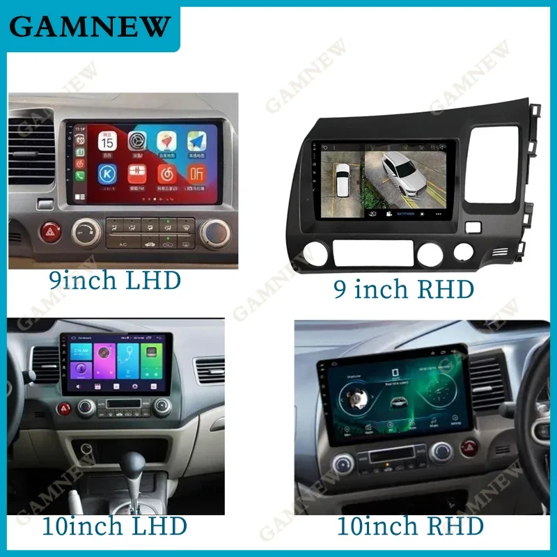 9 Inch 10 Inch Car Frame Fascia Adapter Android Radio Dash Fitting Panel Kit For Honda Civic G8 2006-2011