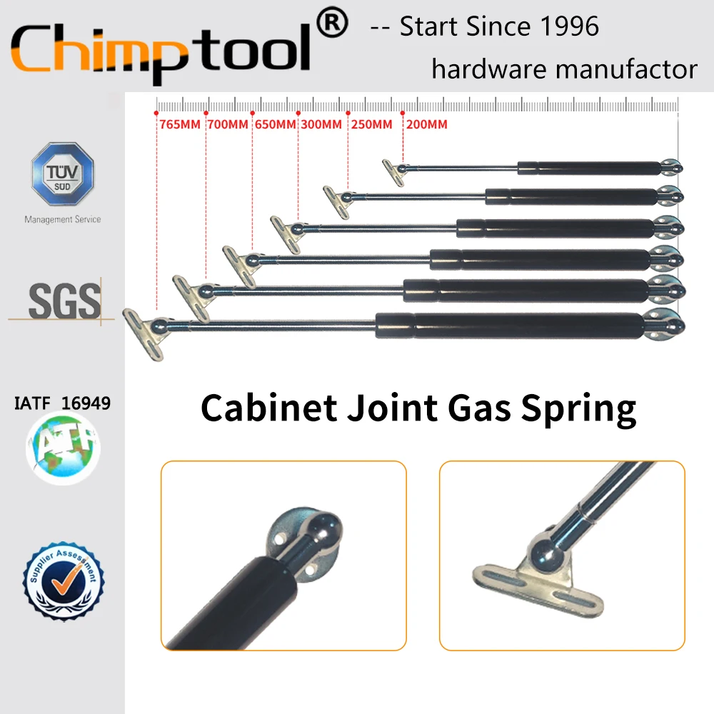 1 Pc Cabinet Joint Gas Spring Universal Shock Absorber Hydraulic Lift Support Strut Bar For RV Bed Car Furniture Can Customize