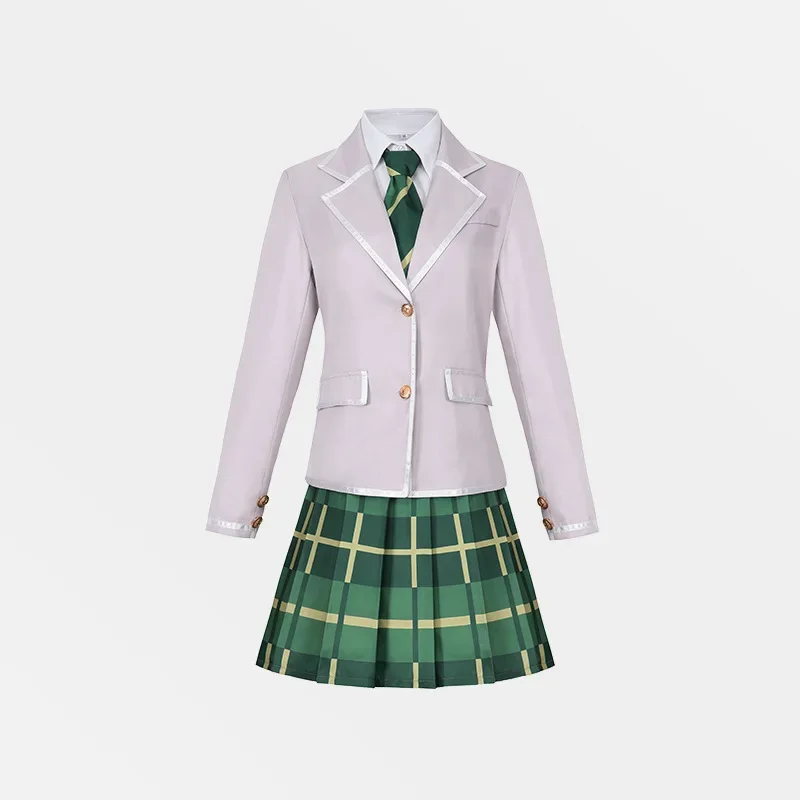 BanG Dream Cosplay Togawa Sakiko JK School Uniform Girls Green Checkered Short Skirt Suits Yamabuki Sāya Valentine's Day Costume