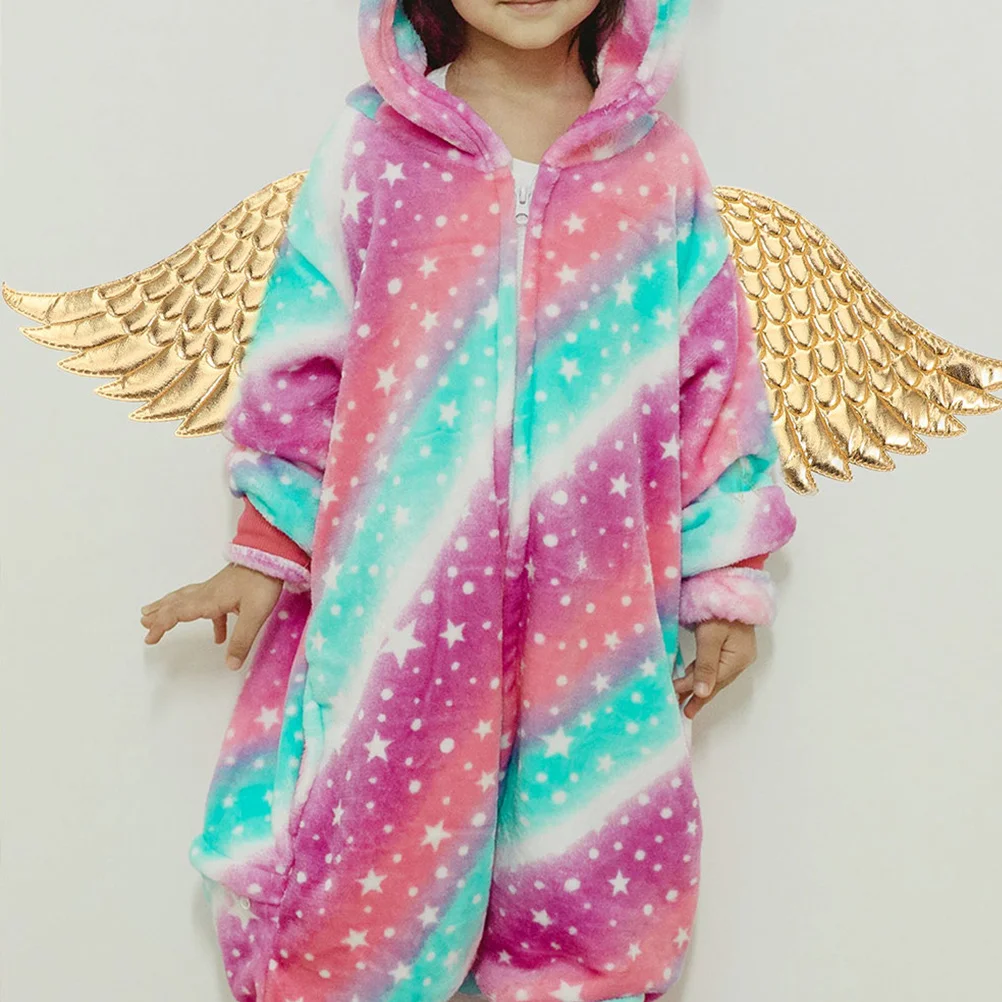 قطعتان من فستان حفلات الهالوين وعيد الميلاد خفيف الوزن للأطفال، زي الملاك لأجنحة الفتيات الصغيرات #5