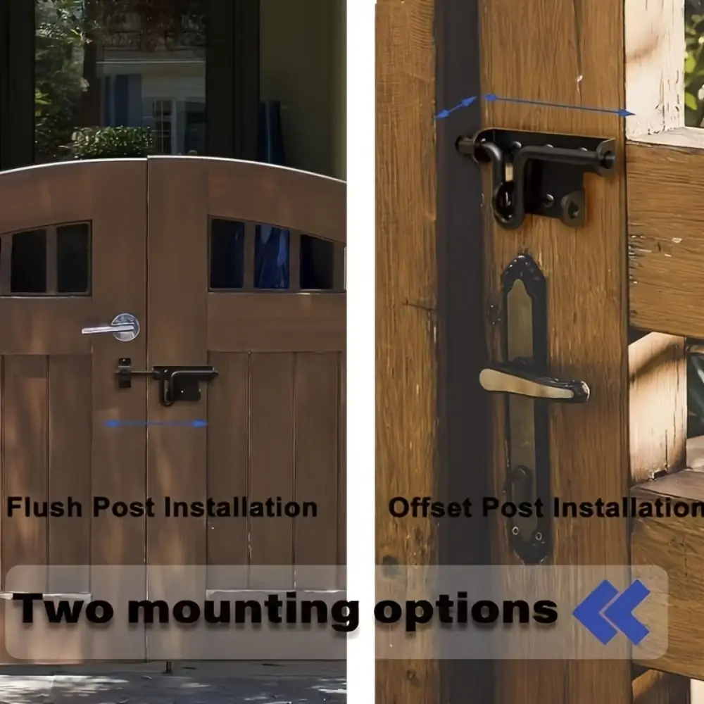 Stainless Steel Security Door Lock Keyhole Design No Battery Required Plug Tenon Black Finish Easy To Install