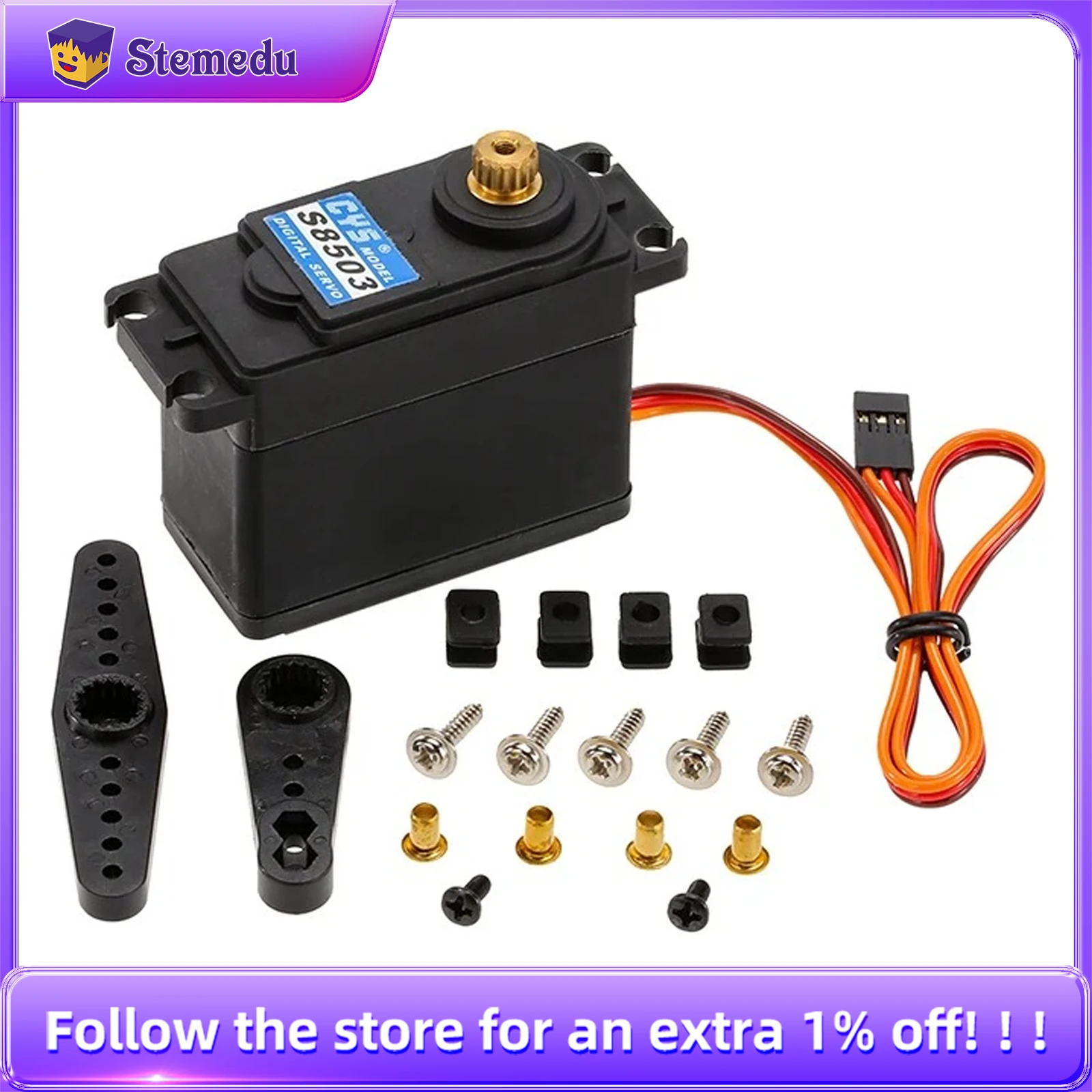 

CYS-S8503 30 кг Цифровой сервопривод с высоким крутящим моментом JR Plug 17T Metal Gear HV Servo для 1:5 RC Car Redcat HPI Baja 5B SS RC Car Truck Robot