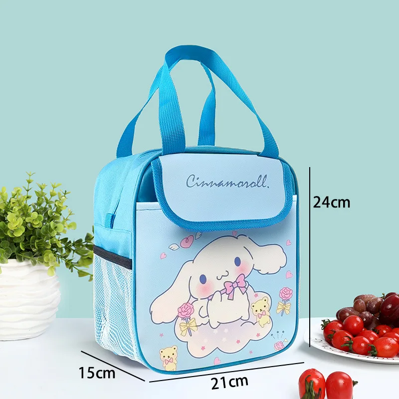 Sanrio Isolatie Lunchbox Tas Hello Kitty Kuromi Melody Cinnamoroll Cartoon Student Grote Capaciteit Draagbare Dikker Lunch Tas