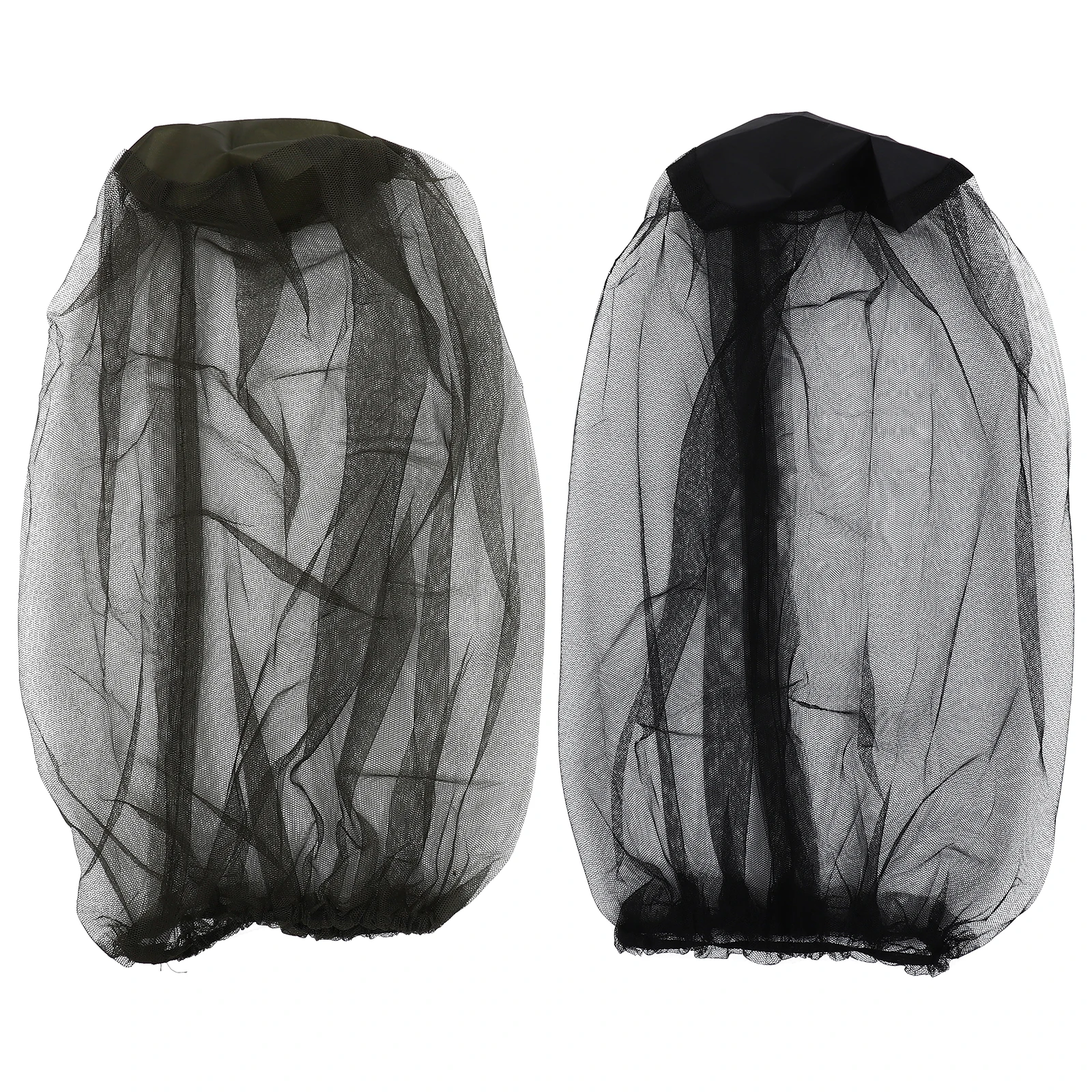 

4pcs MosquitoNetHat Black2MilitaryGreen2 CampingFishingHiking TravelInsectProof LightweightBreathable BugProtection