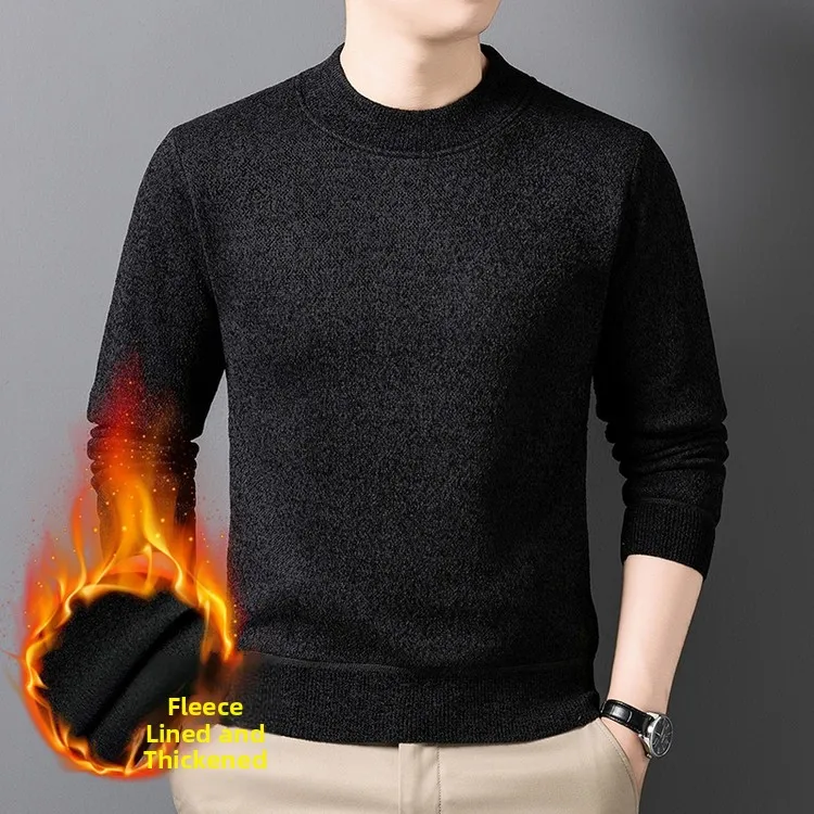 

Thiened Knitted Sweater Overhead Winter Midlife Striped Long Sve f High Collar Polyester Fiber Ciwalk Winter 2025