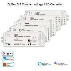 ZigBee 3.0 LED Controller 5CH 12V 24V 36V Indoor Lighting Dimmer KIT Voice APP Smart Control 8 Button Wall Mounted Scene Panel