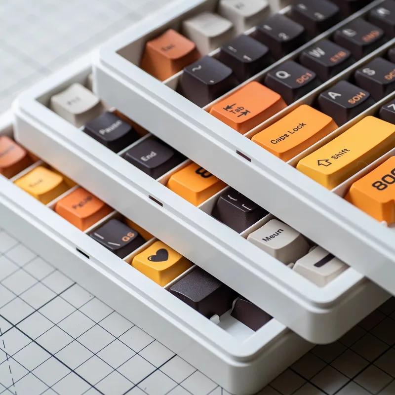 

Keycap Storage Box Customized ABS Milk White Stackable Dustproof Multi Layer Display Box for Mechanical Keyboard Accessories