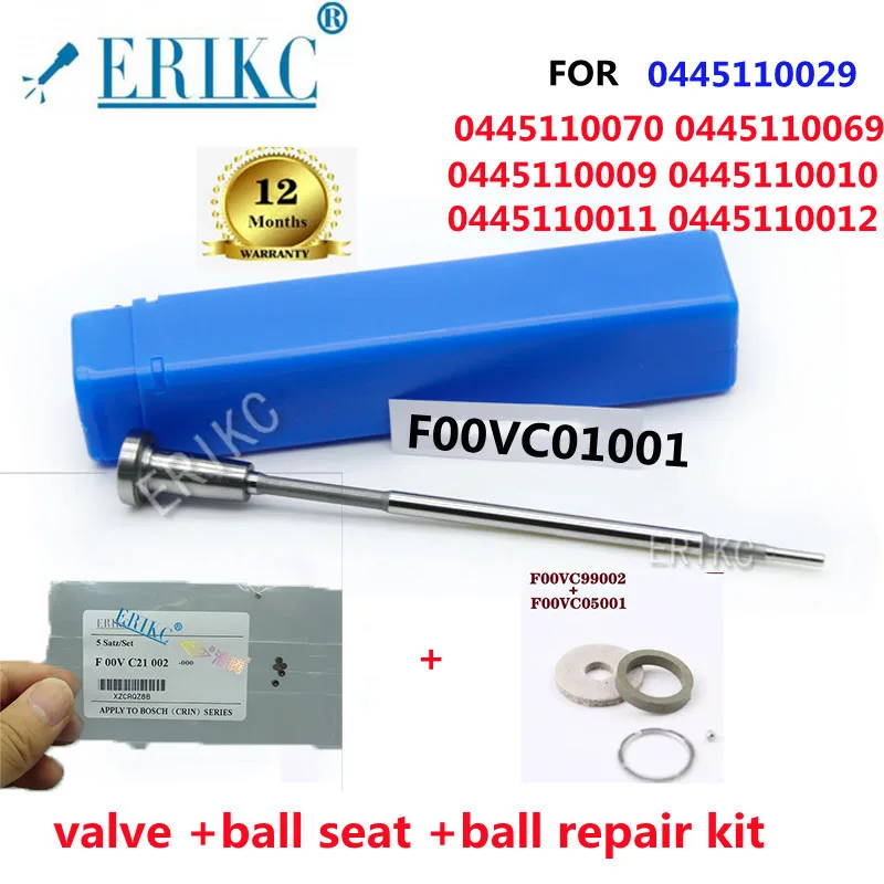 ERIKC F00VC01033 + F00VC21002 +F00VC99002 +F00VC05001 Engine Vlave FOR 0445110092 0445110091 0986435154 0445110185 0445110283