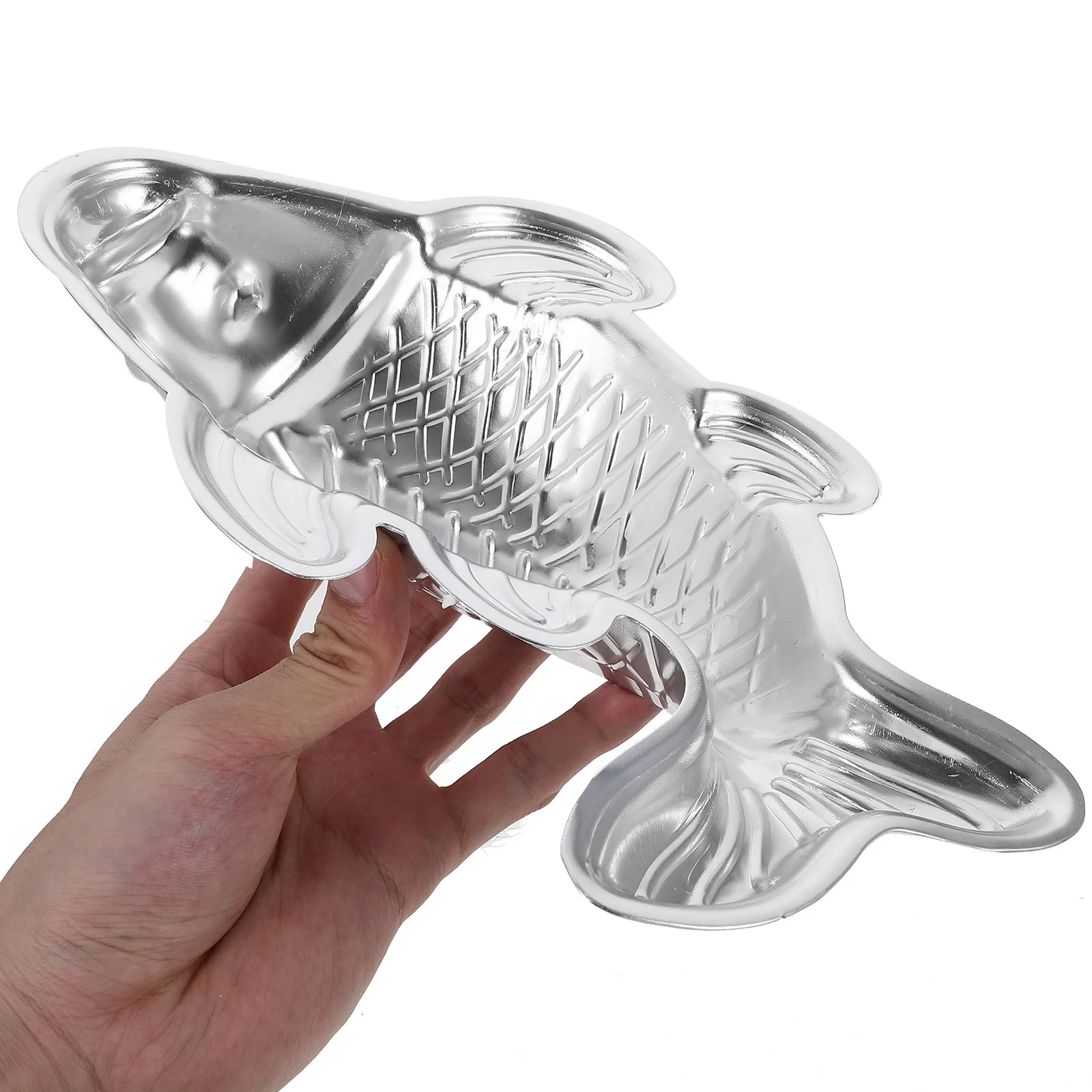 

2Pcs Fish Cake Mold Aluminum Alloy Nonstick 3D Carp Cake Pan Creative Baking Tool for Birthday Wedding Anniversary Kitchen