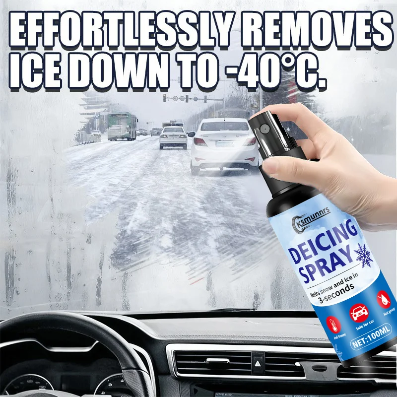 

Multi-Function Ice Removal Spray for Winter Driving Safety Quick Snow Melting All-Weather Car Care Solution for Multiple Surface