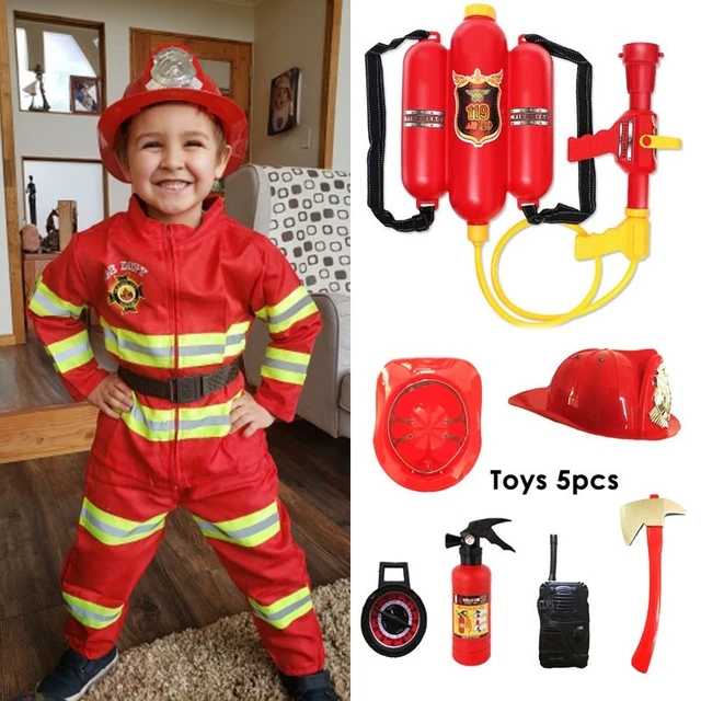 Halloween Firefighter Cosplay Costume for Kids adult Boys Girls Carnival Party Fireman Uniform Carnival Toy Outfits Work Clothes AliExpress
