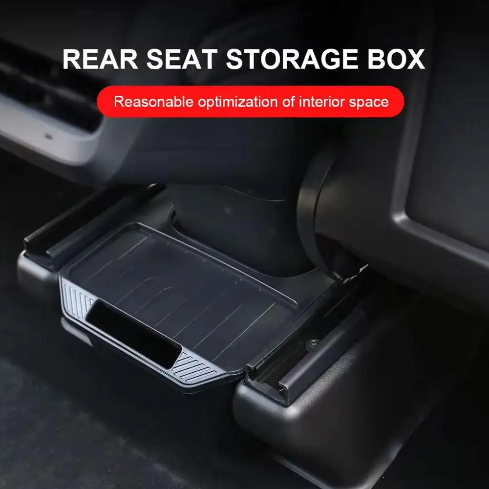 Box + Cover For Tesla Model3/Y Central Control Storage Box Waterproof Pressure-resistant Storage Box On Trunk Side Under Se I9K1