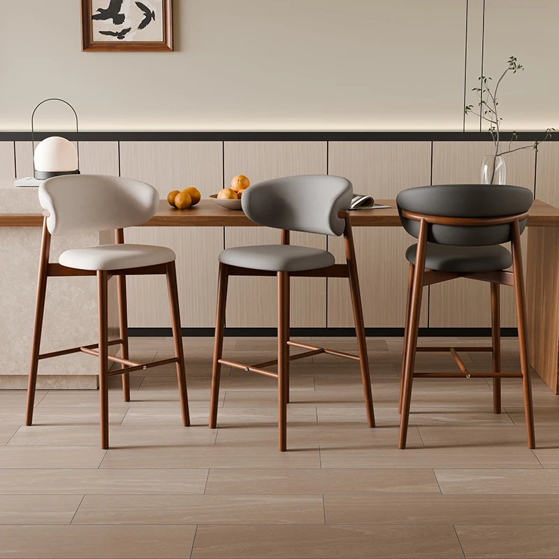 minimalist-bar-stool-walnut-finish-wood-frame-soft-upholstery-chair-ideal-for-kitchen-island-home-bar