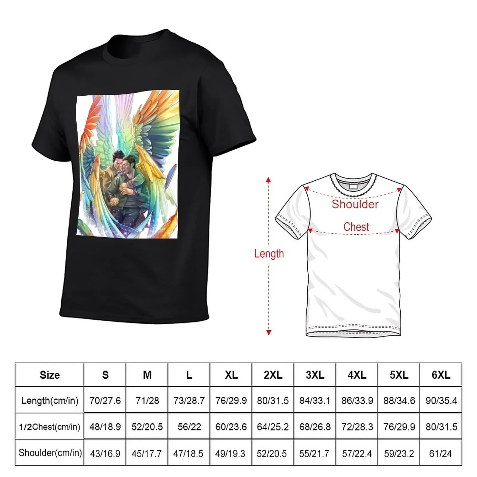 New Destiel Rainbows T-Shirt baggy shirts cute tops basketball graphic tees summer tops workout shirts for men