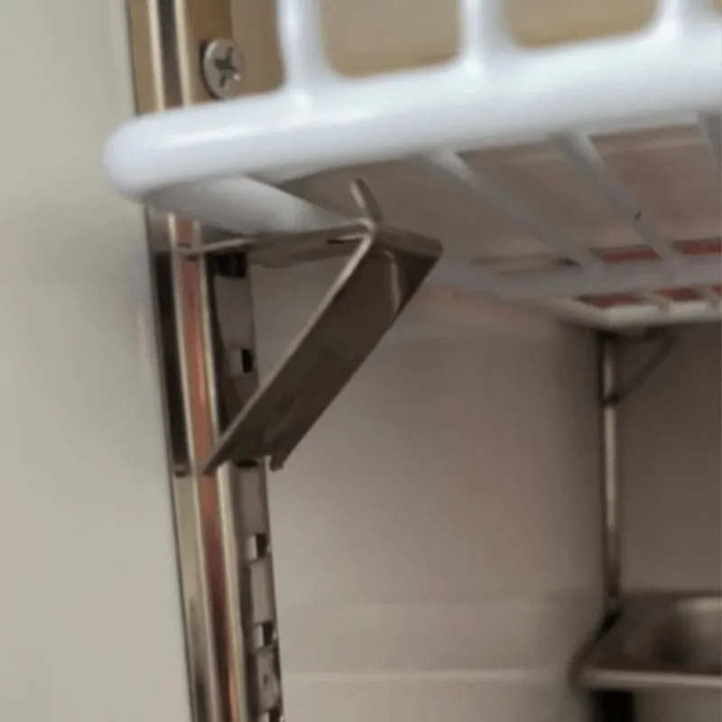 Easy Install Stainless Steel Shelf Clips for Refrigerator and Cold Storage Units 39 x 23 x 8 mm Pack of 4 8 16 28