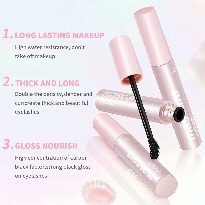 Waterproof Mascara, Rich In Vitamin E, Thickening And Lengthening Smudge Proof, Fast Drying, Non-Caking