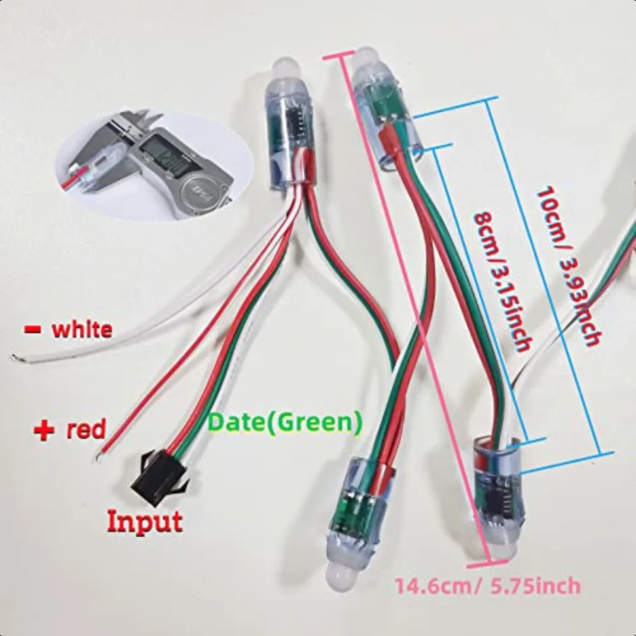 CMLAMP WS2811 IC LED Pixel Light DC5V Luce digitale diffusa ColorChange RGB Addrable LED String Light Impermeabile IP67 Outdoor