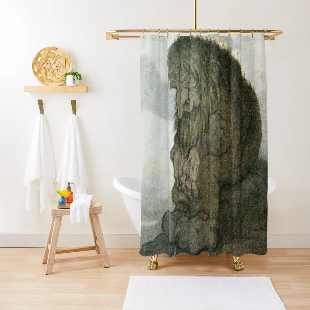 

Theodor Severin in Kittelsen - The Troll who sat down and thought about how old he was (1911) Shower Curtain Bathtub Curtain