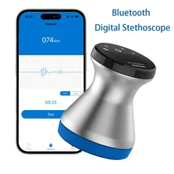 Bluetooth Digital Stethoscope, Audio Amplification, Cardiopulmonary Disease Diagnosis, Respiratory Disease, APP Display