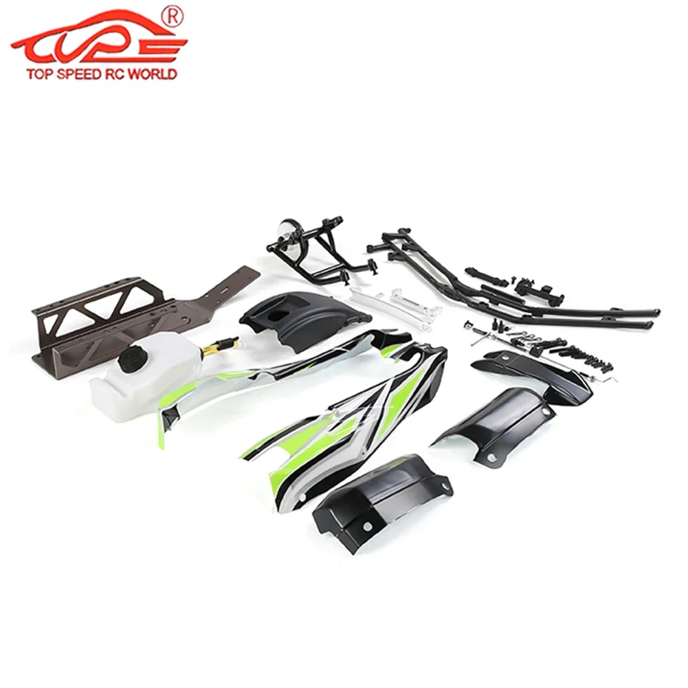 Auto Shell Brandstoftank Chassis Conversie Upgrade Kit voor 1/5 Rovan Q-BAJA Rofun Q-BAHA Truck Rc Auto Onderdelen