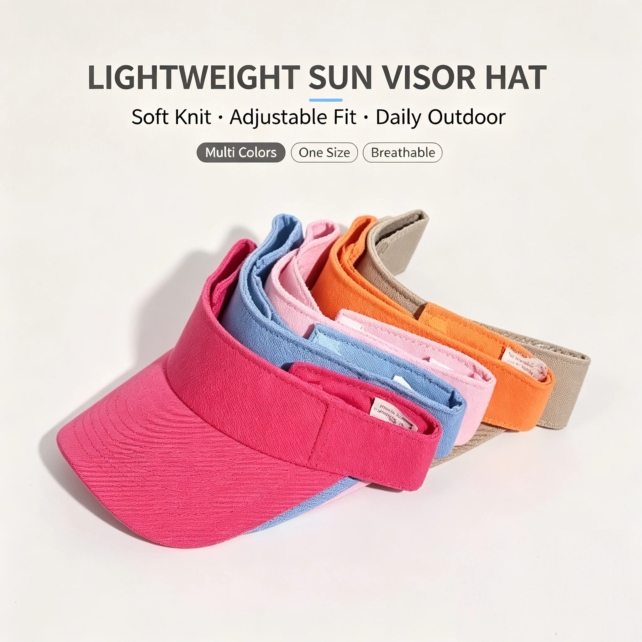 Adjustable Sports Sun Visor Hats Cotton Twill Ball Cap 15 Colors for Men And Women