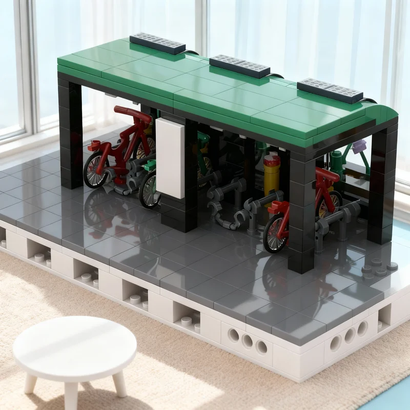 

Набор строительных блоков MOC «Аренда велосипеда» (521 деталь) — модель городской архитектуры, конструктор для самостоятельной сборки, креативная идея, развивающая игрушка, рождественский подарок