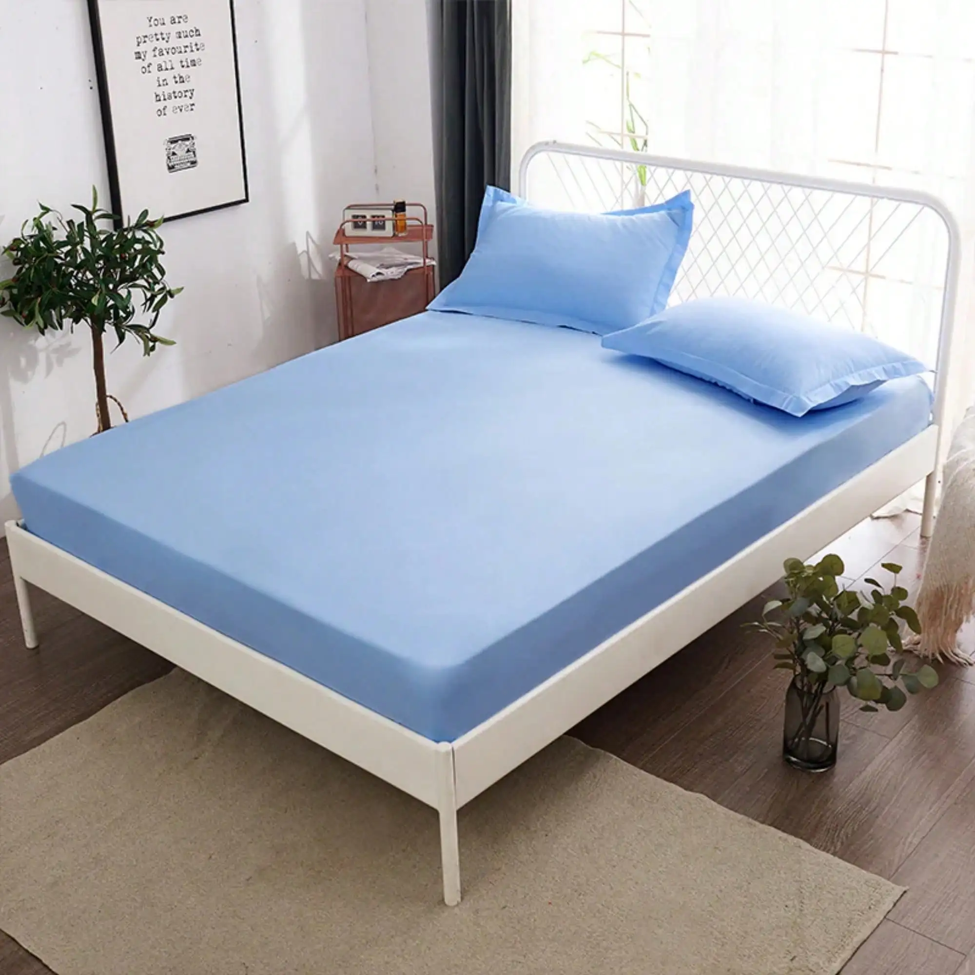 1 colchoneta, cálida, cómoda y refrescante para el verano. Adecuado para camas individuales, dobles y king size, con bolsillos de 30 cm. Solo funda (sin funda de almohada), resistente a la decoloración, varios colores disponibles.