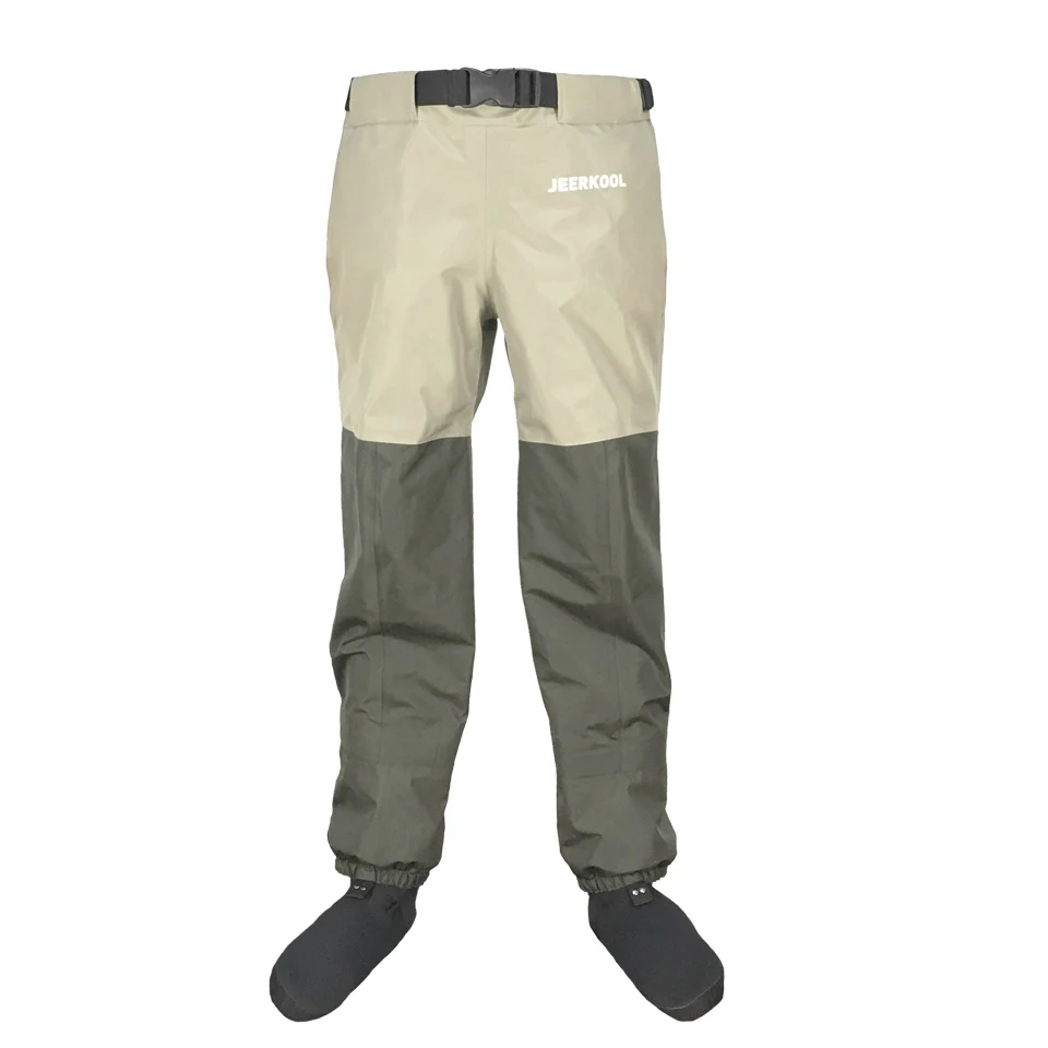 Original Jeerkool Fly Fishing Waders Waist Pants Waterproof Breathable Chest Hunting Wading Pants Rafting Jerseys For Shoe