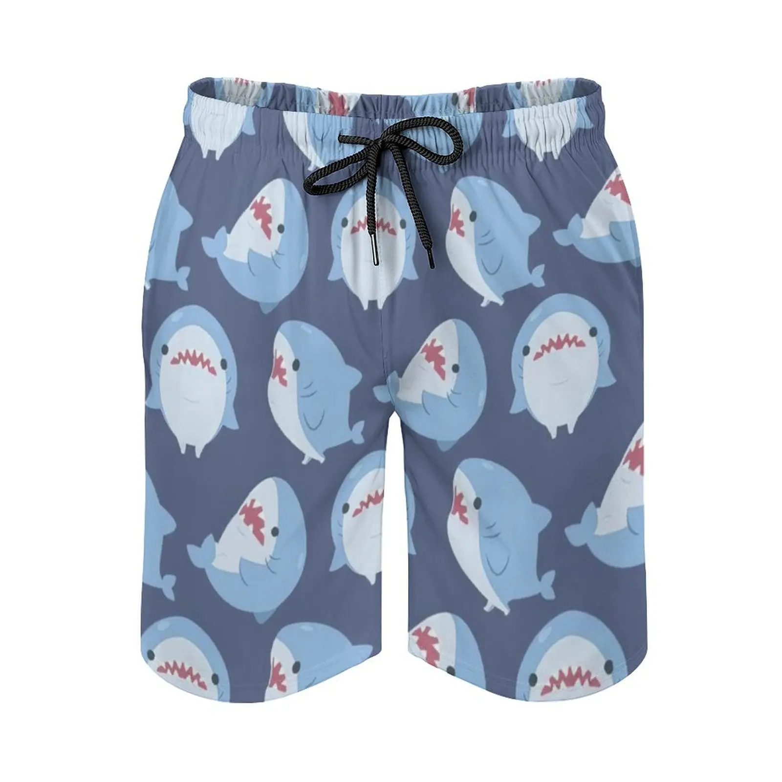 Heren Zomer Cartoon Mode Losse Casual Effen Kleur Onregelmatige Sortering Schattige Print Kan Worden Gedragen Op Het Strand Vijf Kwart Broek