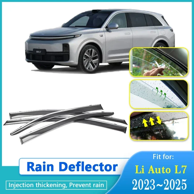 

Car Rain Deflector For Lixiang Li Auto L7 2023 2024 2025 Window Sunshades Sun Rain Deflector Shelters Set Guard Auto Accessories