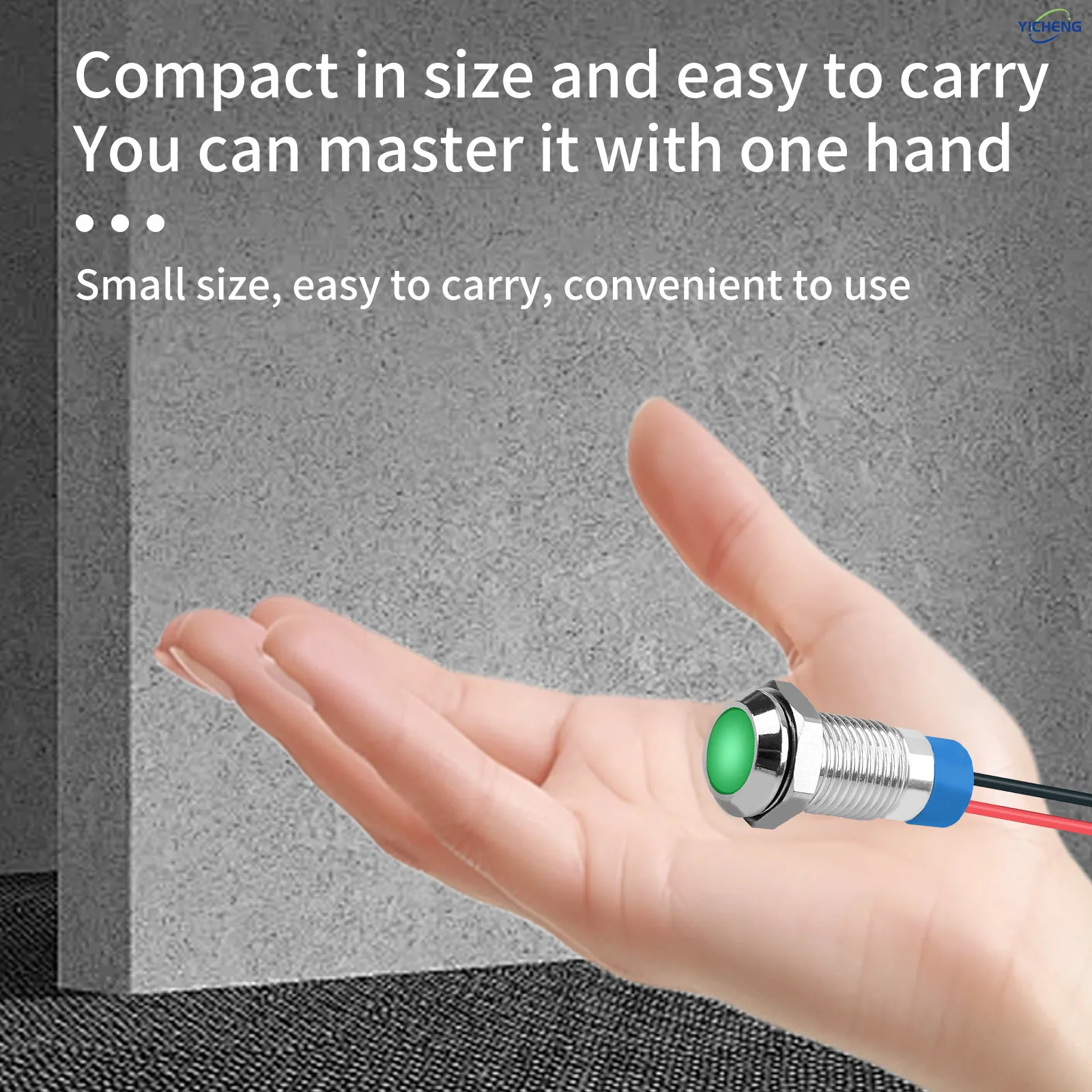 50 шт. светодиодный излучающий свет, металлический индикатор, сигнальная лампа мощности 6 мм ~ 12 мм, напряжение 3 В-220 В. С кабелем 150 мм, IP65. OEM, на заказ, оптовая продажа