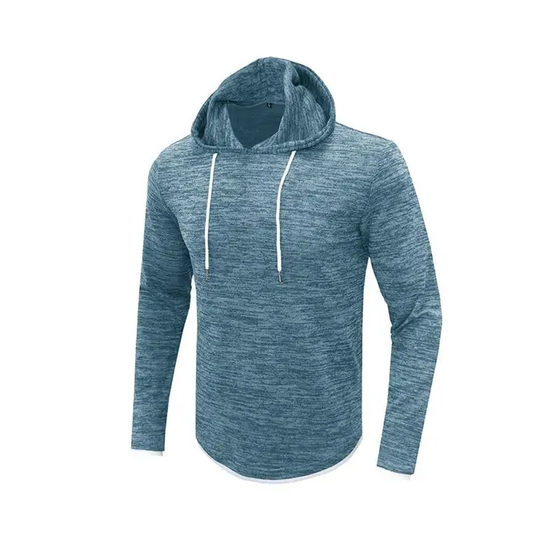 تي شيرت رجالي كاجوال بغطاء للرأس مناسب لامع من جلد البولي يوريثان العائم تسعة Sve طويل مناسب لمنتصف العمر...