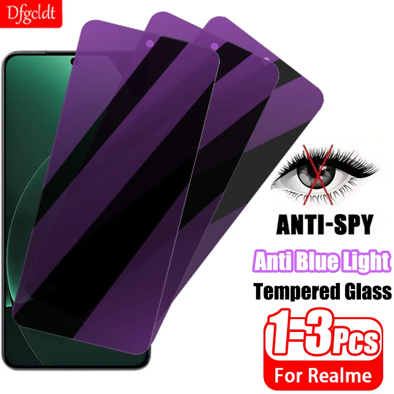 

Anti-spy Blue Light Tempered Glass for Realme GT 8 Pro GT8 GT7 GT6 GT5 GT3 GT2 Pro GT 7T GT 7 GT Master Privacy Screen Protector