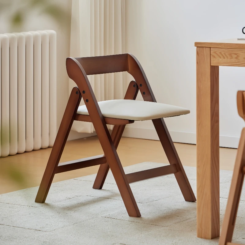 soft bag folding Dining chair can be stacked backrest Household space-saving dining chair Nordic style sillas comedor furniture