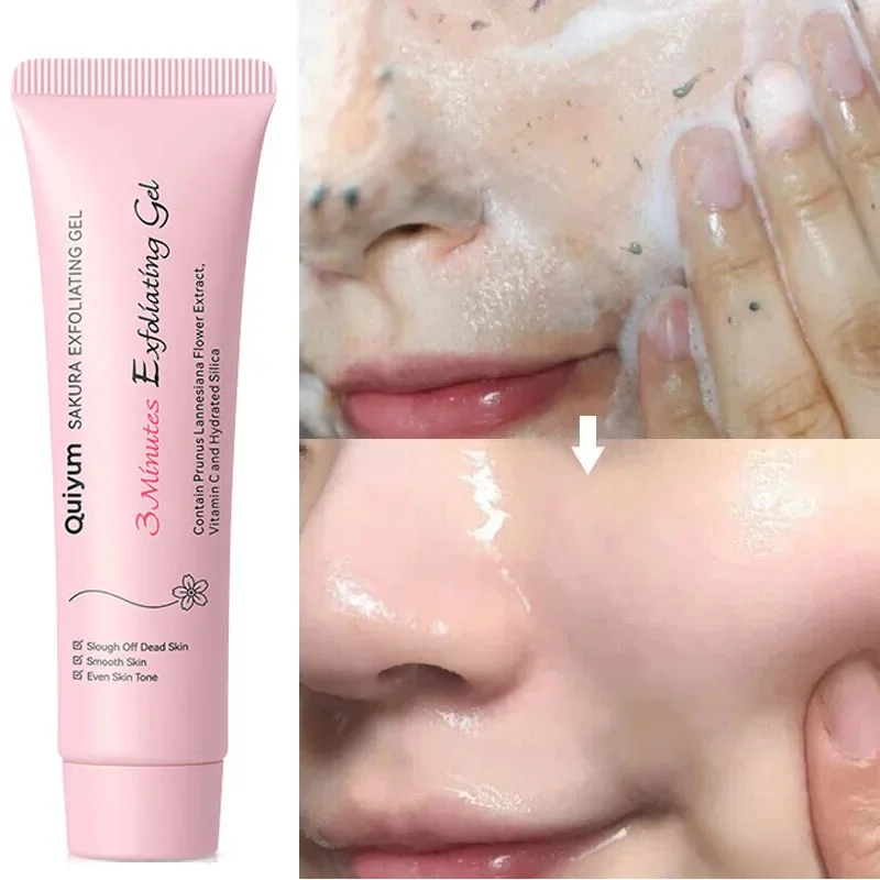 Face Exfoliating Gel Deep Cleaning Pores Gentle Exfoliate Facial Scrub Moisturizing Oil Control Brighten Smooth Soften Face Skin