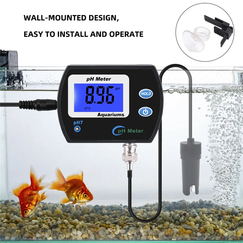 Medidor De PH Preciso Para Aquário, Multi-Parâmetro, Monitor De Qualidade Da Água, Monitor De PH On-line, Acidometer, EU Plug