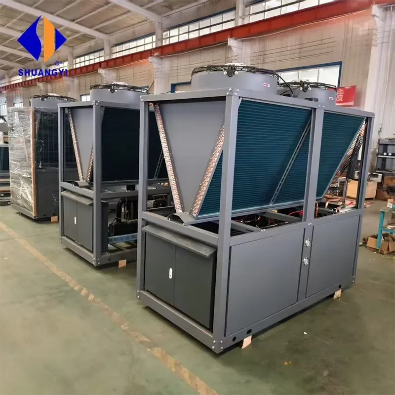 High-efficiency 50-ton Refrigeration Equipment with Scroll Compressor Plastic Industrial Air-cooled Chilled Water Unit