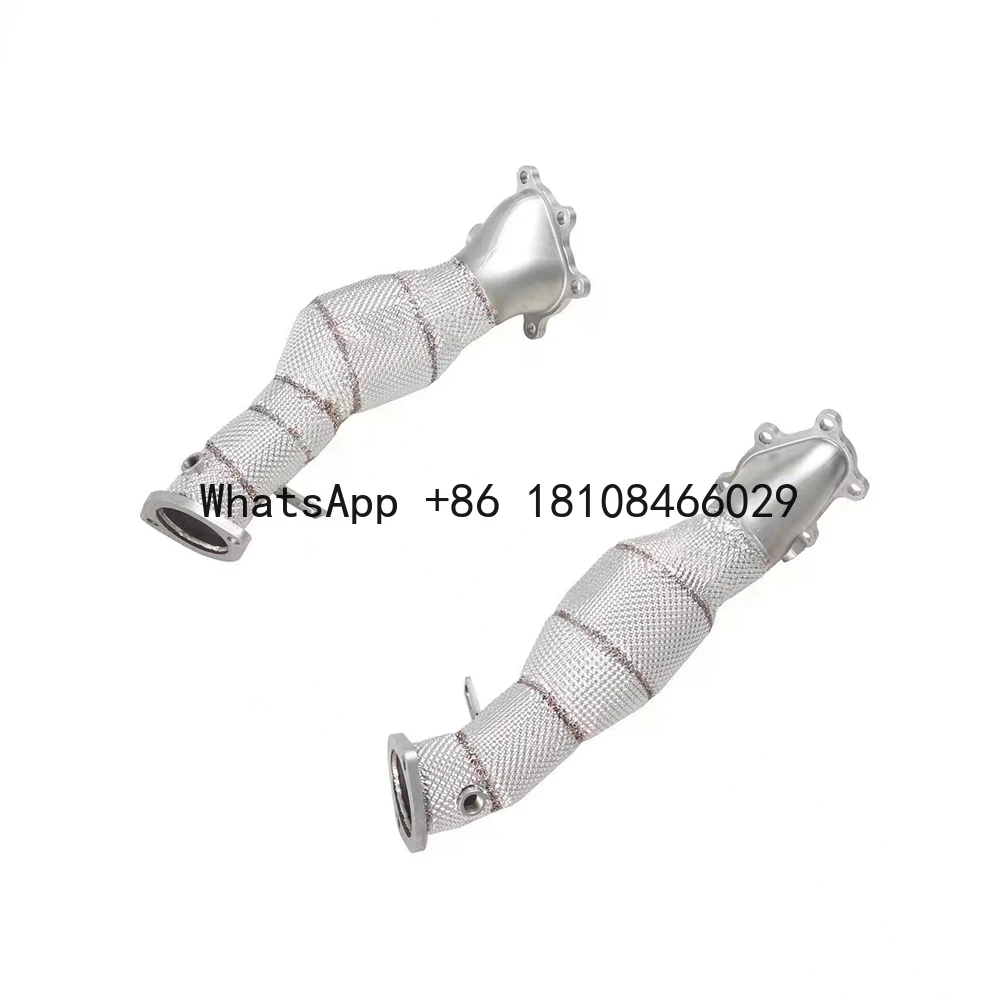

Performance Stainless Steel Exhaust Downpipe with Heat Shield for Nissan GTR R35