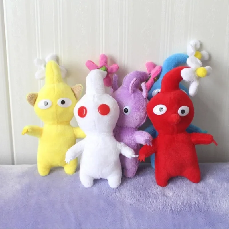 Hot Sale 18cm Pikmin White Red Yellow Monster Figures Plush Dolls Kids Collection Gift Toy