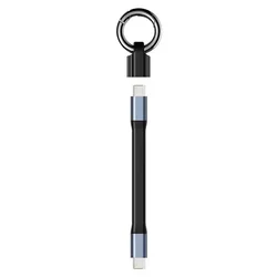 PD65W USB Type C to Type-C Cable Mini Keychain Portable 3A Fast Charging Type-C Short Data Cable for Type-C Devices