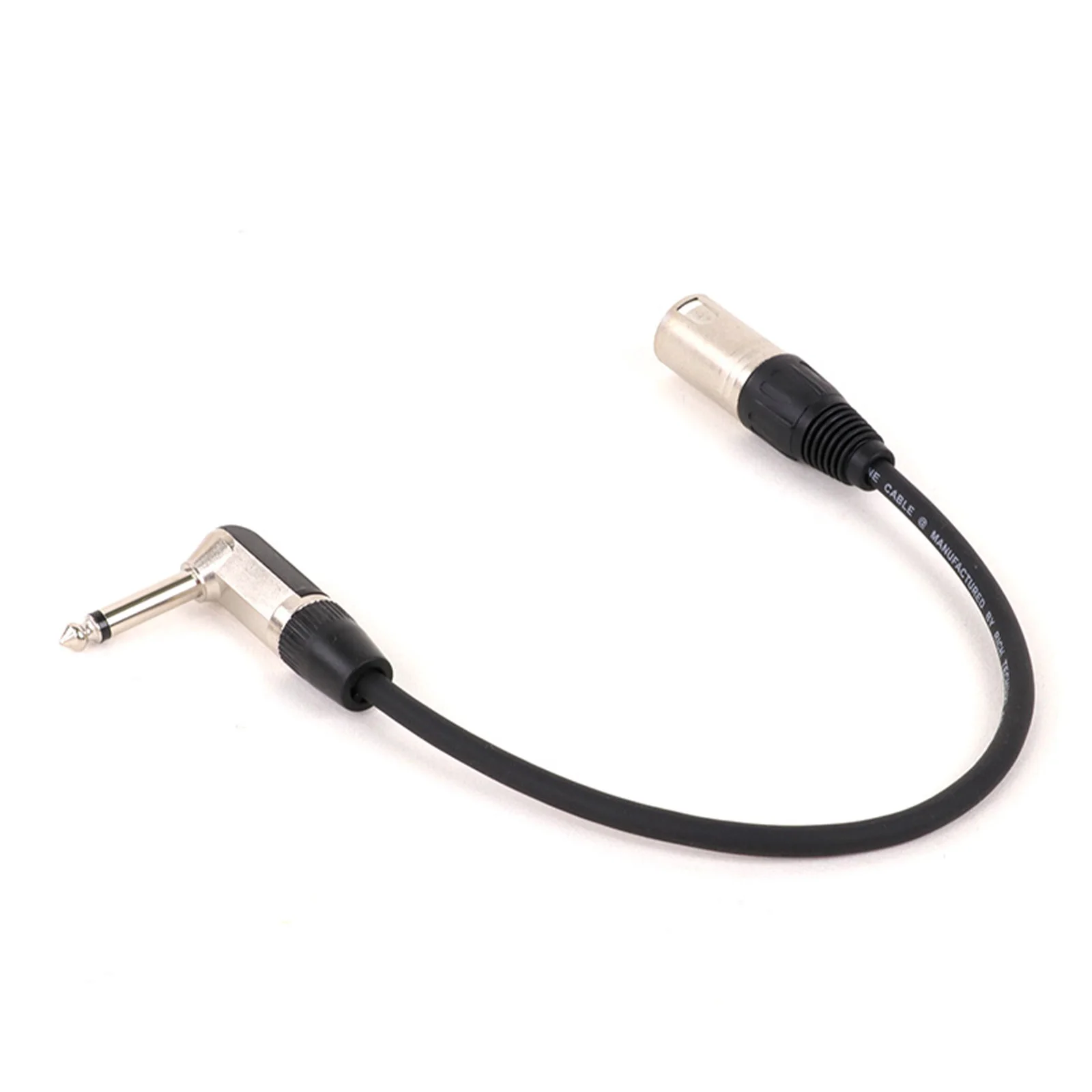 3Pin Male XLR to 1/4 (6.35mm) TS Angle Mono Male Jack Unbalanced Microphone Cable Mic Cord for Dynamic Microphone 0.3M-15M