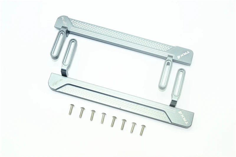 GPM ALUMINUM SIDE STEPS (RETICULATED PATTERN B 1/10 TRX4 DEFENDER TRAIL CRAWLER-82056-4