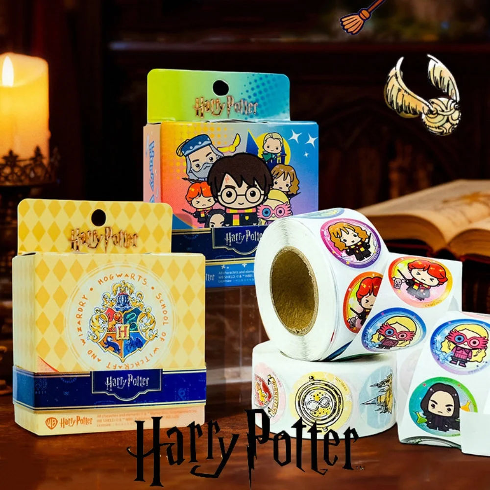 500Pcs Genuine Hogwarts Stickers Toys Cartoon Cartoon Harry Potter Ron Malfoy Tape Sticker For Mug Laptop Planner Decor Decals