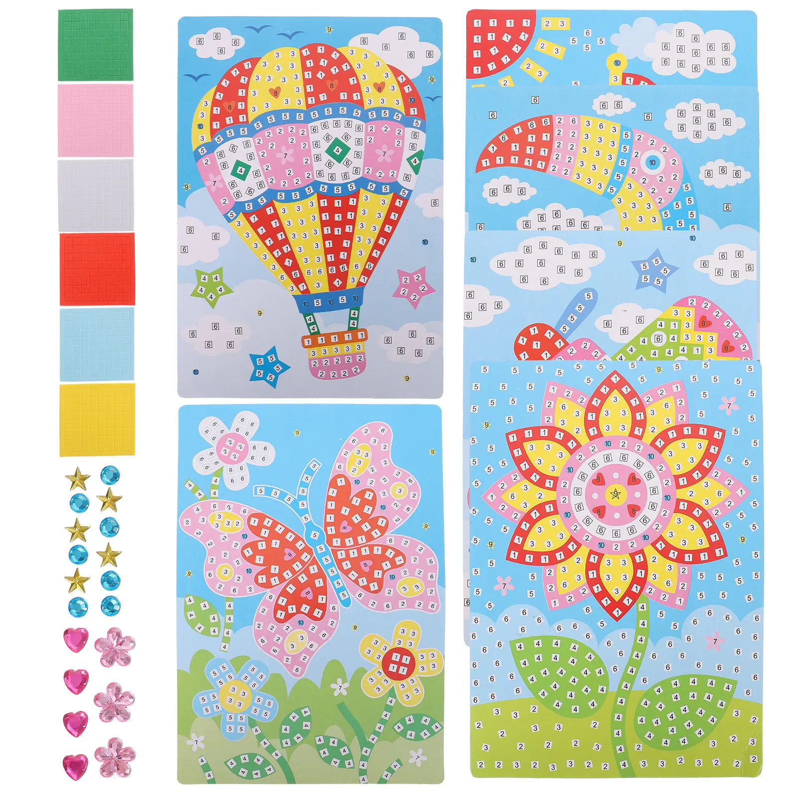 

6 Pcs Cartoon Puzzle Toy Preschool Puzzles Sticker Kids Toys Game Stickers for Children